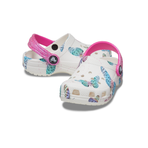 CLASSIC BUTTERFLY CLOG BLANCO-MULTICOLOR