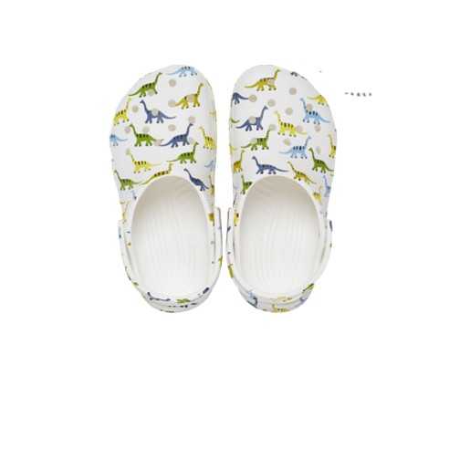 CHARACTER PRINT CLOG K DINOSAUR BLANCO-MULTICOLOR