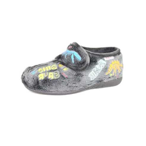 COPETE VELCRO DINOSAURIO GRIS