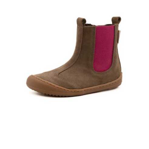 9050-R BOTA CHELSEA BAREFOOT TAUPE-FUCSIA