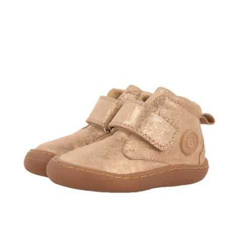 OURE BOTA METALIZADA VELCRO ROSA