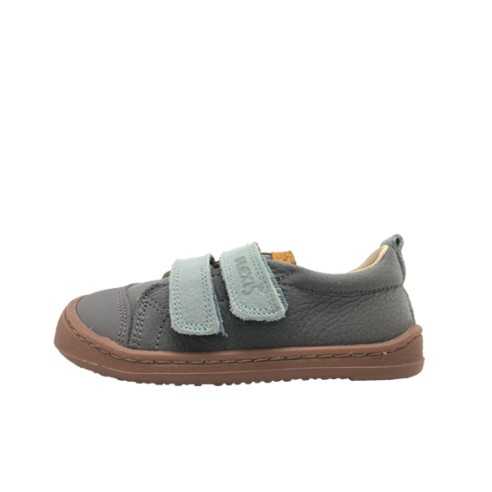 9000-R SNEAKER VELCROS PUNTERA GRIS-AZUL CIELO