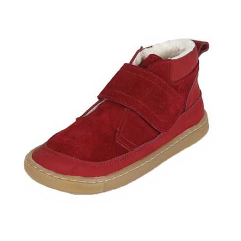 ALASKA BOTA VELCRO FORRADA ROJO