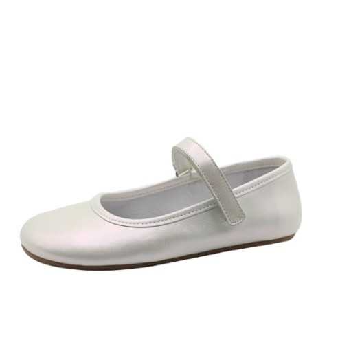 BALLET MERCEDES VELCRO BLANCO NACAR